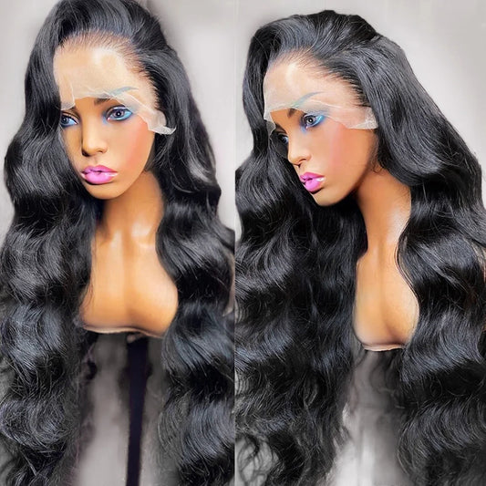 Body Wave 13X4 360 HD Human Hair Lace Frontal Wigs Loose Water Wave 13X6 Transparent Lace Front Human Hair Wig for Black Women